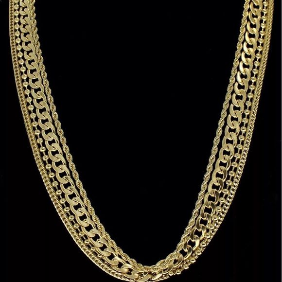 14k Gold 4 Chain Set - Picture 1 of 4